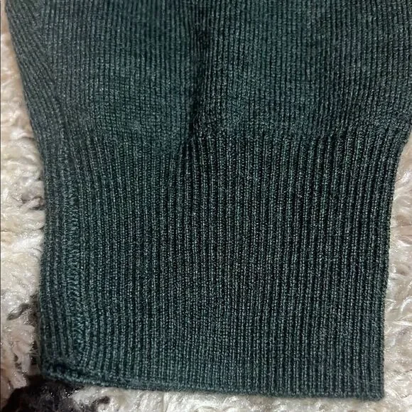 Peter Milar Green Zip Up Sweater with Long Sleeves and Textured Fabric wool - Picture 4 of 6